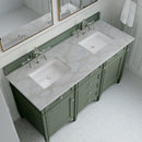 James Martin Brittany 60" Double Bathroom Vanity, Smokey Celadon