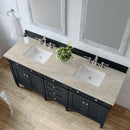 James Martin Brittany 72" Double Bathroom Vanity, Black Onyx