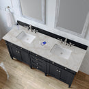 James Martin Brittany 72" Double Bathroom Vanity, Black Onyx