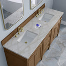 James Martin Brittany 72" Double Bathroom Vanity, Pecan