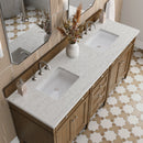James Martin Brittany 72" Double Bathroom Vanity, Saddle Brown