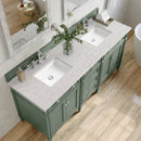 James Martin Brittany 72" Double Bathroom Vanity, Smokey Celadon