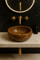Noce Travertine Vessel Sink