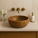 Noce Travertine Vessel Sink