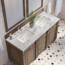 James Martin Bristol 60" Double Bathroom Vanity, Whitewashed Walnut