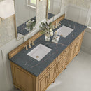 James Martin Lorelai 72" Double Bathroom Vanity, Light Natural Oak