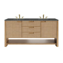 James Martin Solene 72" Double Bathroom Vanity, Seaside Oak