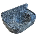 Bursa Gray Marble Wall Mount Bathroom Sink With Backsplash 27x16