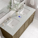 James Martin Chicago 60" Double Bathroom Vanity, Walnut Whisper