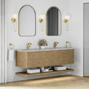 James Martin Allamari 72" Floating Double Bathroom Vanity, Dune Mist