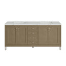 James Martin Chicago 72" Double Bathroom Vanity, Walnut Whisper