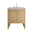 James Martin Hudson 30" Single Bathroom Vanity, Light Natural Oak