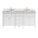 James Martin Brittany 72" Double Bathroom Vanity, Bright White