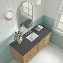 James Martin Laurent 60" Dual Mount Single Bathroom Vanity, Light Natural Oak