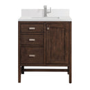 James Martin Addison 30" Single Bathroom Vanity, Mid-Century Acacia