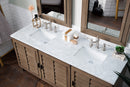James Martin Portland 72" Double Bathroom Vanity, Whitewashed Walnut