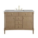 James Martin Kinnsden 48" Single Bathroom Vanity, Weathered Oak