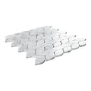 Carrara White Blanco Pattern 12"x12" Honed Marble Mesh-Mounted Mosaic Tile- MSI Collection