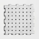 Calacatta T Honed Basket Weave Marble Mosaics 12x12