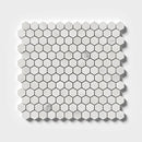 Calacatta T Honed Hexagon 1x1 Marble Mosaics 11 1/2x12 1/4