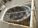 Calacatta Viola Bathtub Hand-carved from Solid Marble Block (W)32" (L)60" (H)20"