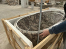 Calacatta Viola Bathtub Hand-carved from Solid Marble Block (W)32" (L)60" (H)20"