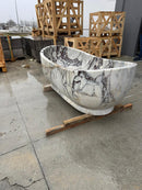 Calacatta Viola Bathtub Hand-carved from Solid Marble Block (W)34" (L)70" (H)26" product shot