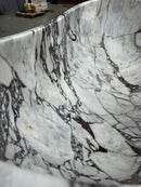 Calacatta Viola Bathtub Hand-carved from Solid Marble Block (W)34" (L)70" (H)26" product shot closeup