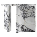 Calacatta Viola Marble Designer Console Table Polished Finish Curved Arched Legs