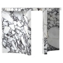 Calacatta Viola Marble Designer Console Table Polished Finish Curved Arched Legs