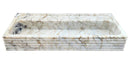 Calacatta Viola Gold Marble Handcrafted Floating Bathroom Sink – Luxury Horizontal Fluted (W)16" (L)36"