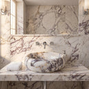 Calacatta Viola Marble Above Vanity Round Bathroom Sink Polished (D)16" (H)6"