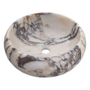 Calacatta Viola Marble Round Bathroom Vessel Sink Polished 16
