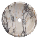 Calacatta Viola Marble Round Bathroom Vessel Sink Polished 16