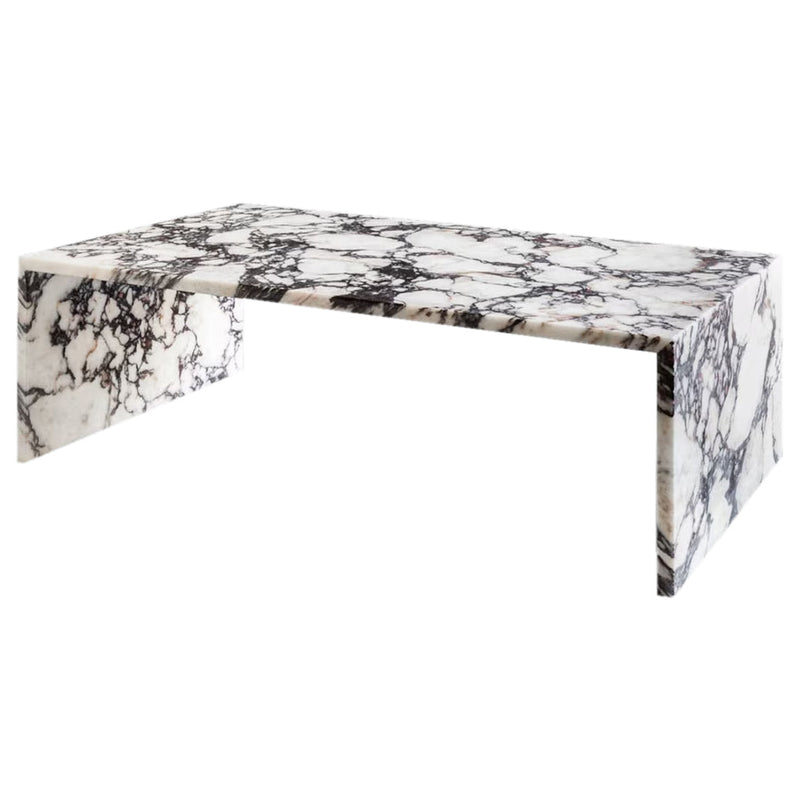 Calacatta Viola Marble Plain Design Coffee Table Polished (W)20" (L)36" (H)12" angle view