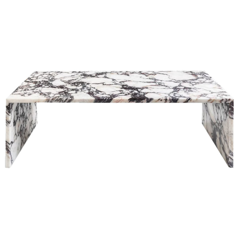 Calacatta Viola Marble Plain Design Coffee Table Polished (W)20" (L)36" (H)12" front view