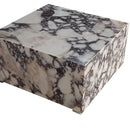 Calacatta Viola Marble Rectangular Prism Block Design Coffee Table (W)24" (L)24" (H)12" angle closeup