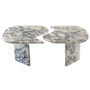 Calacatta Viola Marble Designer Coffee Table Polished Set of 2 angle view