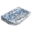 Wall Mounted Corner Marble Sink 16x24 Calacatta Viola Hand Carved