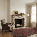 Calacatta Viola Marble Fluted Fireplace Mantel Polished White Finish 70 x 52 x 7