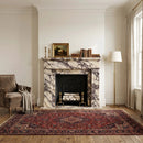 Calacatta Viola Marble Fluted Fireplace Mantel Polished White Finish 70 x 52 x 7