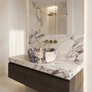 Calacatta Viola Marble Tapered Above Vanity Bathroom Sink Honed/Matte (D)16" (H)6"