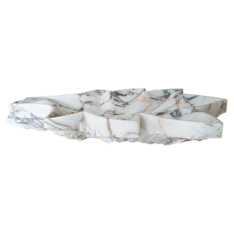 Calacatta Viola Marble Leaf Design Above Vanity Bathroom Sink Honed (W)20" (L)24" (H)5" side view