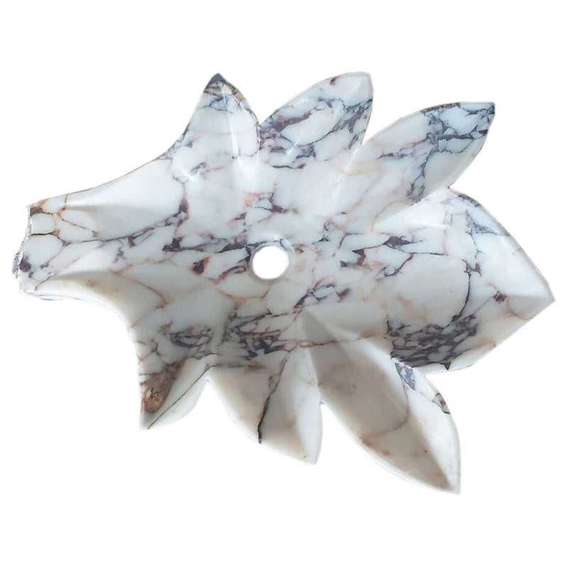 Calacatta Viola Marble Leaf Design Above Vanity Bathroom Sink Honed (W)20" (L)24" (H)5" top view