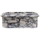 Calacatta Viola Marble Wall-Mount Square Fluted Bathroom Sink (W)16" (L)16" (H)6" back view