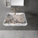 Calacatta Viola Honed Wall Mount Bathroom Sink Rectangle 14 Inch
