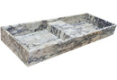 Calacatta Viola Marble Double Bathroom Sink Polished (W)19" (L)53" (H)6" angle view