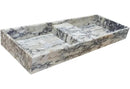 Handcrafted Calacatta Viola Marble Double Wall Sink 53 Inch