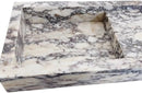 Handcrafted Calacatta Viola Marble Double Wall Sink 53 Inch