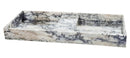 Calacatta Viola Marble Double Bathroom Sink Polished (W)19" (L)53" (H)6" top angle view